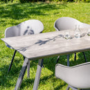 Jupiter műanyag kerti szék fém lábbal