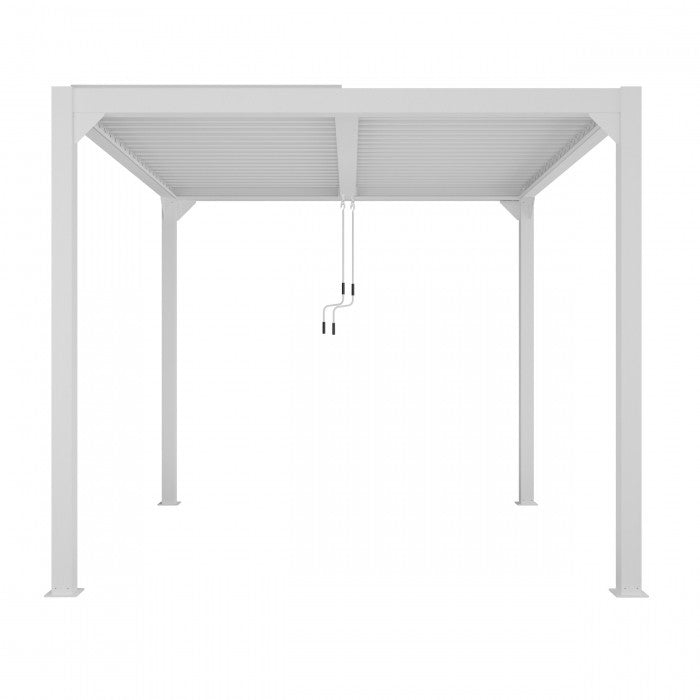 LUXE pergola 4x4m fehér LED világítással