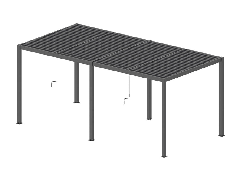 LUXE pergola 7,8x3m antracit LED világítással