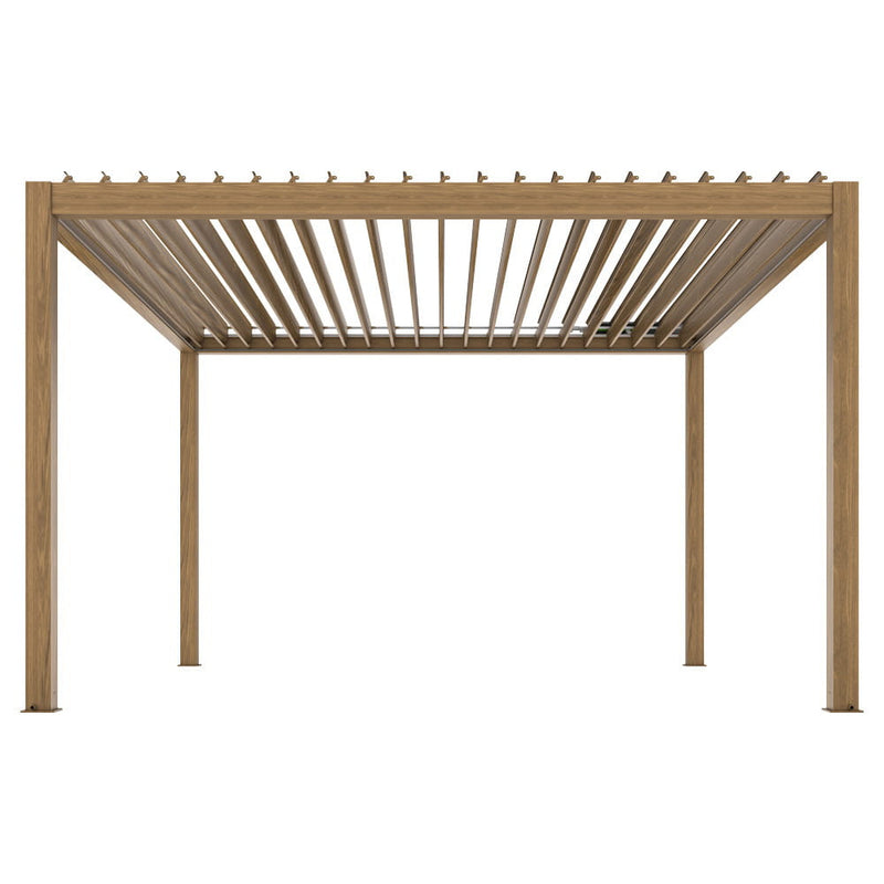 LUXE elektromos pergola 4x4m fa LED világítással