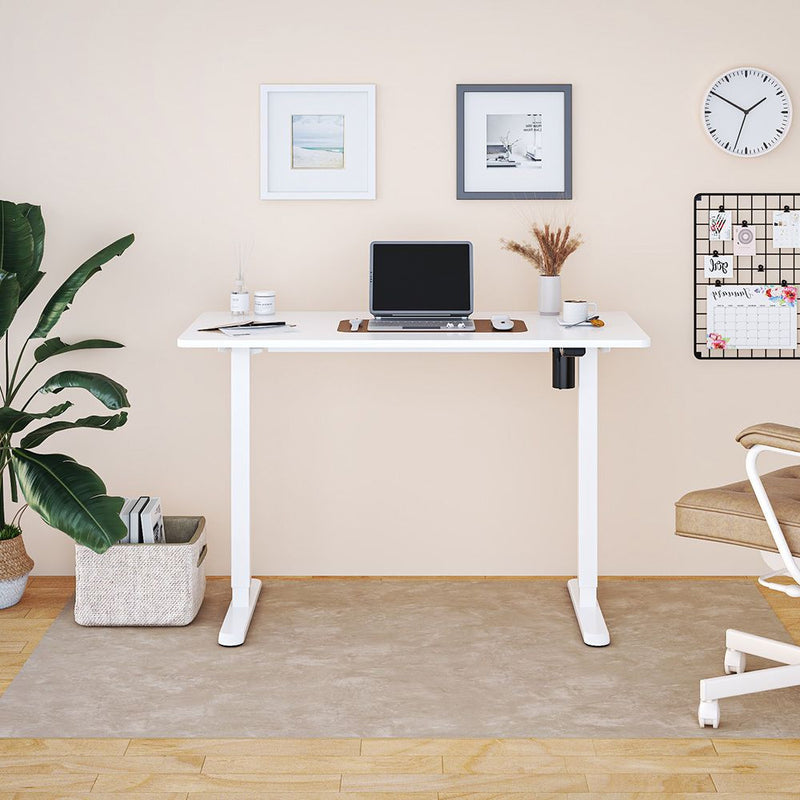 Íróasztal magasságállítással, 120x60 cm fehér