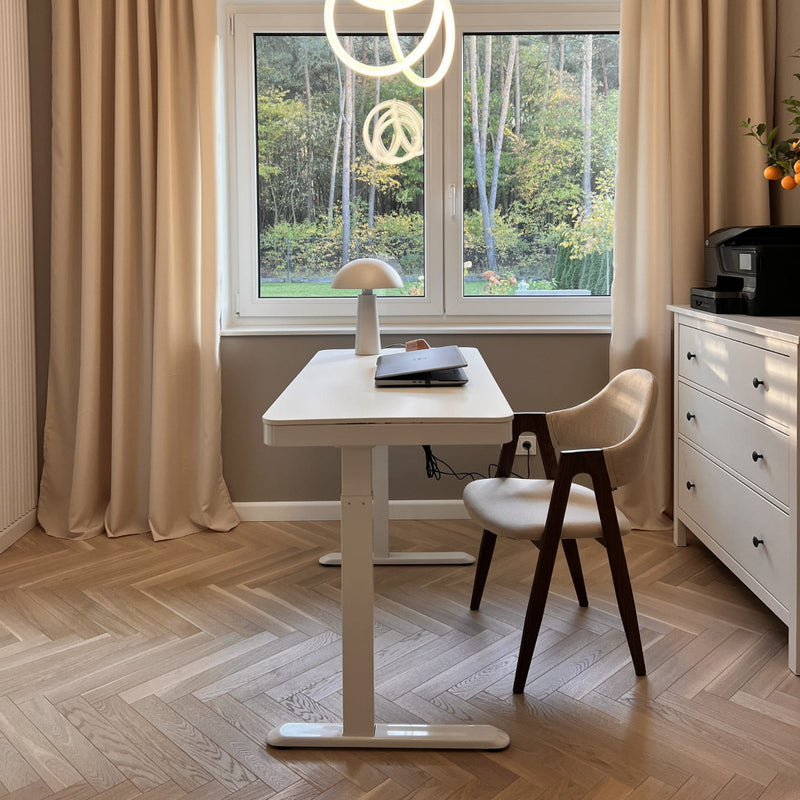 VELSEN íróasztal elektromos magasságállítással, vezérlőpanellel 120x60 cm fehér