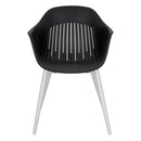 Ballena műanyag kerti szék fém lábbal, fekete