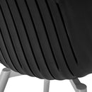 Ballena műanyag kerti szék fém lábbal, fekete