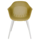 Ballena műanyag kerti szék fém lábbal, olívazöld