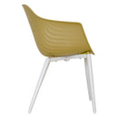 Ballena műanyag kerti szék fém lábbal, olívazöld