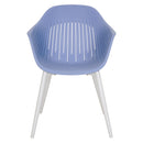 Ballena műanyag kerti szék fém lábbal, kék