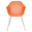 Ballena műanyag kerti szék fém lábbal, narancssárga