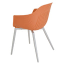 Ballena műanyag kerti szék fém lábbal, narancssárga