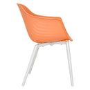 Ballena műanyag kerti szék fém lábbal, narancssárga