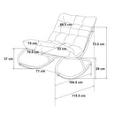 Vibe kerti hintaszék szürke párnával