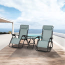 Delux 2x nyugágy és asztal szett zöld