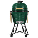 Kerámia faszéngrill oldalpolcokkal, 46 cm ráccsal