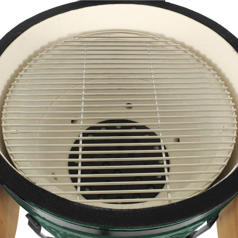 Kerámia faszéngrill oldalpolcokkal, 46 cm ráccsal