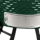 Kerámia faszéngrill oldalpolcokkal, 46 cm ráccsal