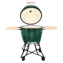 Kerámia faszéngrill oldalpolcokkal, 57 cm ráccsal