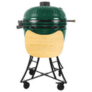 Kerámia faszéngrill oldalpolcokkal, 57 cm ráccsal