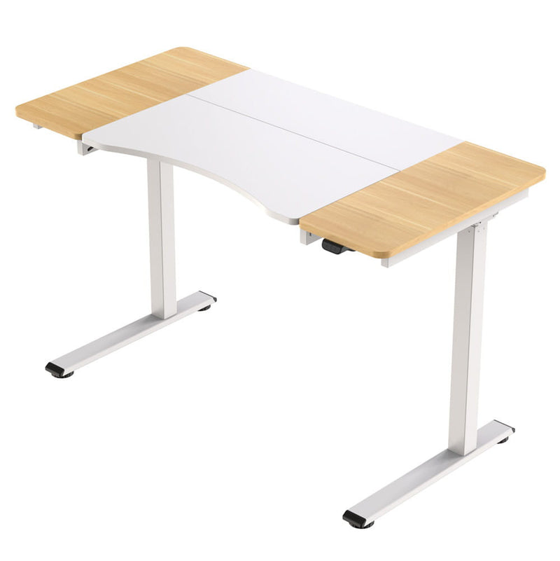 HALDEN íróasztal elektromos magasságállítással, 120x60 cm fehér-burlywood