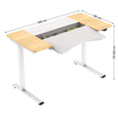 HALDEN íróasztal elektromos magasságállítással, 120x60 cm fehér-burlywood