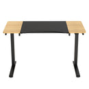 HALDEN íróasztal elektromos magasságállítással, 120x60 cm fekete-burlywood