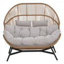 HOLAND rattan dupla kosárfotel bézs