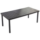 IZZY 8 személyes kerti bútor garnitúra fekete asztallap