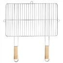 Szögletes grillrács fa fogantyúval 57x51 cm