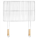 Szögletes grillrács fa fogantyúval 69x60 cm