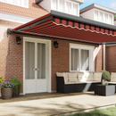 vidaXL Behúzható napellenző Narancs és Barna 500 x 300 x 165 cm
