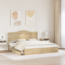 vidaXL Tárolós Ágy fejtámlával Sonoma tölgy 180 x 200 cm Faanyag