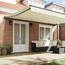 vidaXL Napernyő keret Krém 500 × 300 cm Poliészter PU bevonattal