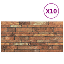 vidaXL Fali panelek 10 pcs Barna és fehér 100 x 50 cm EPS Hab