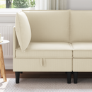 vidaXL Sarok Sofa tárolóval Krémszínű Bársony