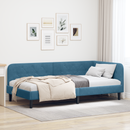 vidaXL Sarokágy keret Kék 90 x 190 cm Bársony