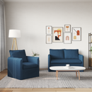 vidaXL Kanapé Szett 2 pcs Kék 136 x 82 x 85 cm Szövet