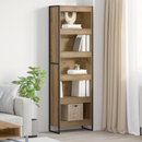 vidaXL Könyvespolc 2 pcs Művészi tölgy 60 x 30 x 189,5 cm Faanyag