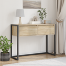vidaXL Végasztal fiókkal tárolóval Sonoma 100 x 36 x 75 cm Faanyag