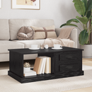 vidaXL Dohányzóasztal fiókkal Fekete tölgy 90 x 50 x 35 cm Faanyag