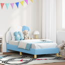 vidaXL Gyerekágy kerettel Kék 80 x 160 cm PU