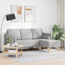 vidaXL Kanapé Szett Felhőszürke 173 x 131 x 67 cm Poliészter