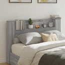 vidaXL LED-es Fejtámla Szekrény Szürke Sonoma 160 x 16,5 x 103,5 cm