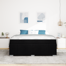 vidaXL Ágykeret matracmal Fekete 180 x 200 cm szövet