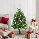 vidaXL Karácsonyfa 150 LED-del állvánnyal Zöld 120 cm PE