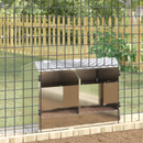 vidaXL Nyúl Etető Ezüst 64.5 x 25.5 x 45.5 cm Horganyzott acél