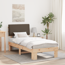 vidaXL Ágykeret Kárpitozott Fejtámlával Tópszínű 100 x 200 cm