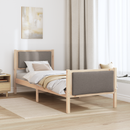 vidaXL Ágykeret fejtámlával Tópszínű 80 x 200 cm szövet