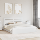 vidaXL Tárolós Ágy fejtámlával fiókkal Fehér 180 x 200 cm Faanyag