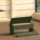 vidaXL Csirke Treadle Etető Olajzöld 48,5 x 39,5 x 19 cm