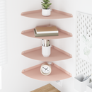 vidaXL Lebegő polc polcokkal tárolóval 4 pcs Rózsaszín 30 x 30 x 2 cm