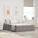 vidaXL Ágy tárolóval és matraccal Tópszínű 140 x 200 cm Poliészter